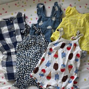 Baby girl romper bundle